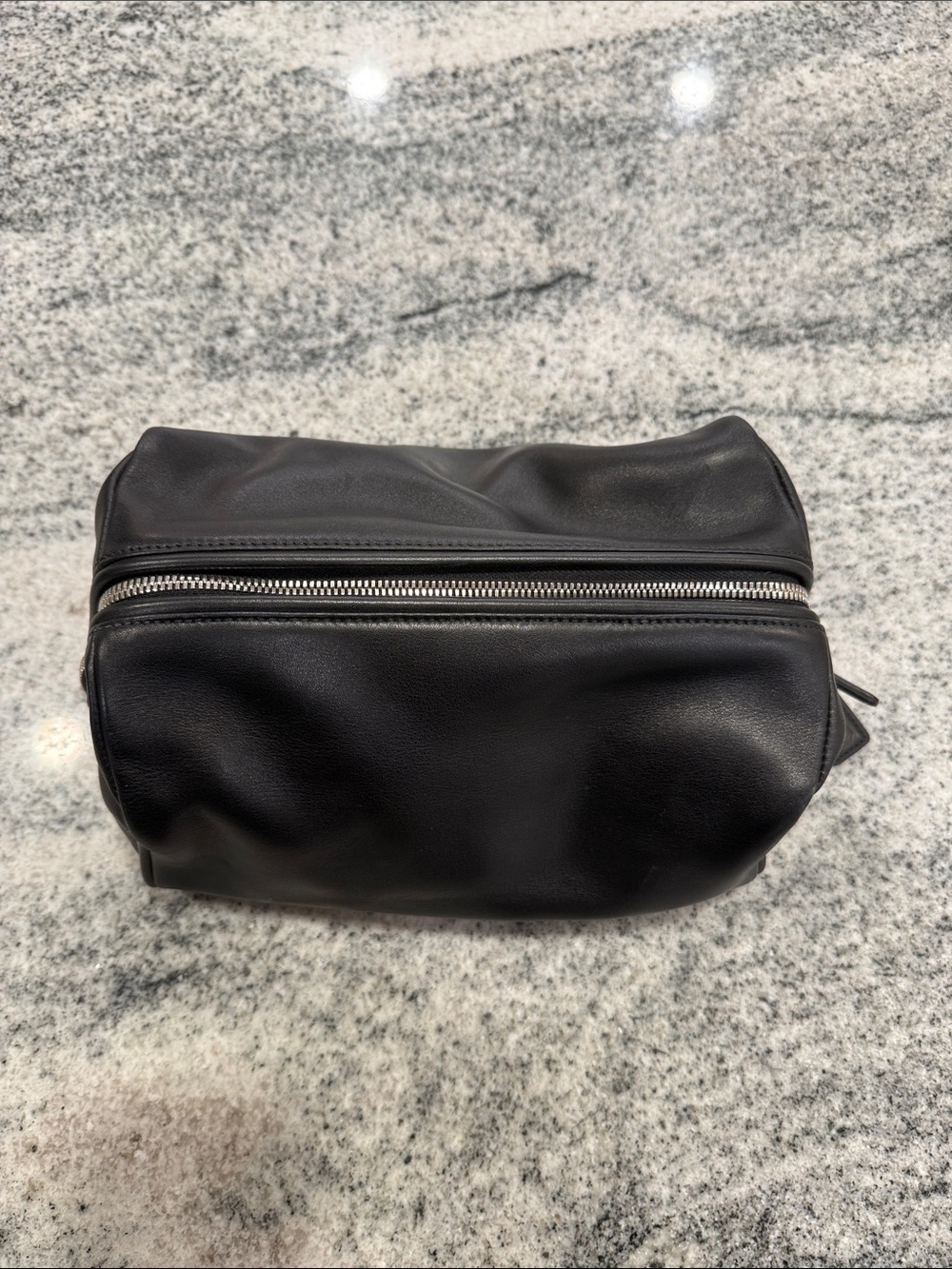 Coach Black Leather Toiletry Bag with Silver Hardware - Picture 8 of 8